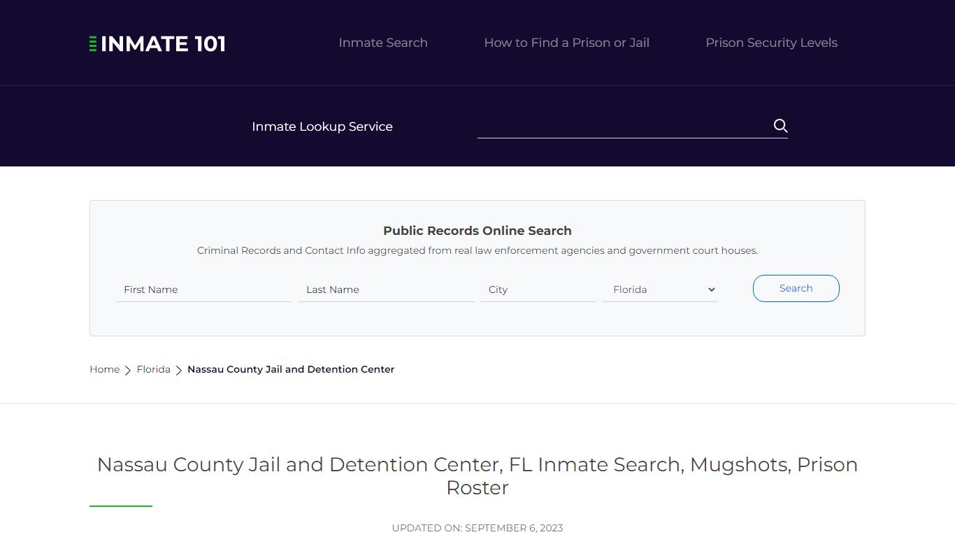 Nassau County Jail and Detention Center, FL Inmate Search, Mugshots ...